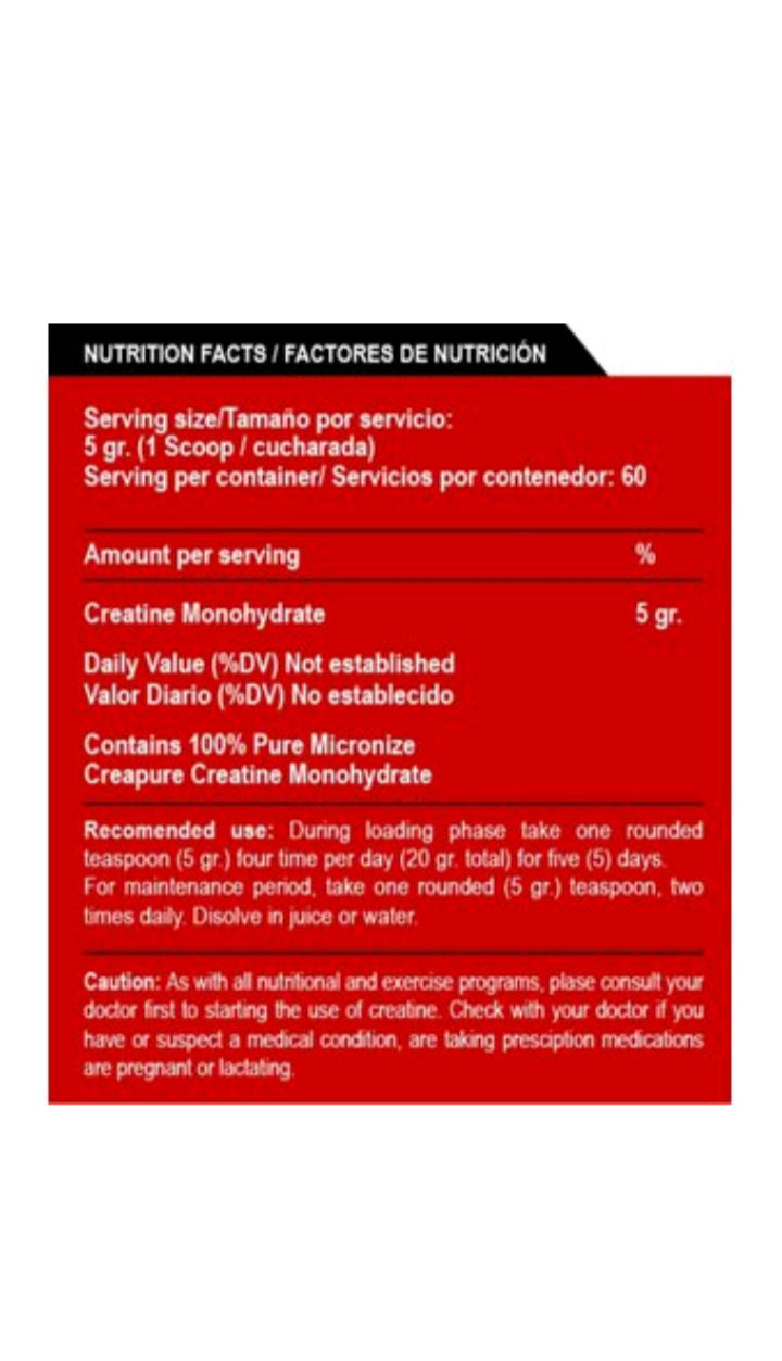 Creatina iron Nutrition 60 servicios