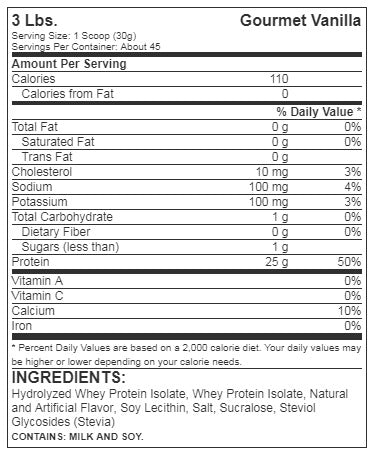 ISO 100 3lb