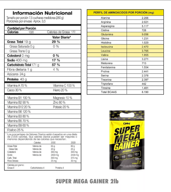 SuperMega gainer 2 Lb pack 2